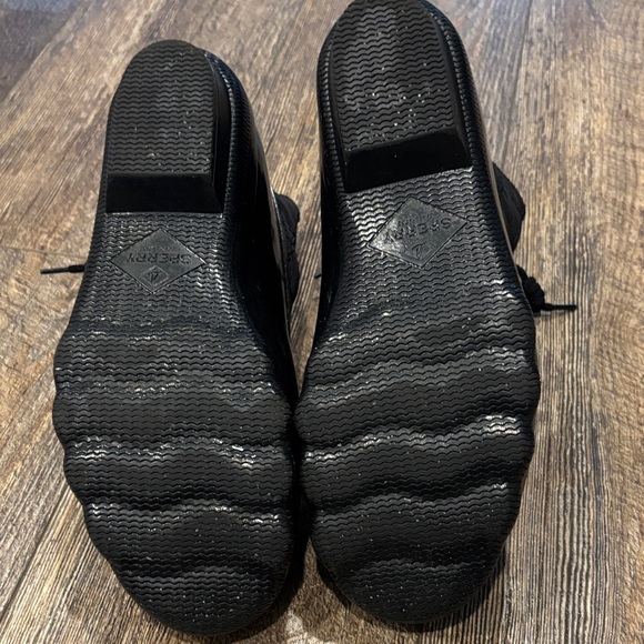 Sperry Black Quilted Waterproof Boots sz 7.5 - Picture 6 of 7